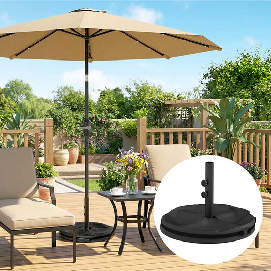Patio Umbrella Base Portable Outdoor Umbrella Stand for Poles 1.4"/1.5"/1.9" Black
