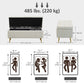 43" Storage Ottoman Bench with Padded Seat - Beige