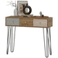 Narrow Console Table with Drawers, 35" Entryway Table with Hairpin Legs for Hallway, Foyer, Living Room, Brown