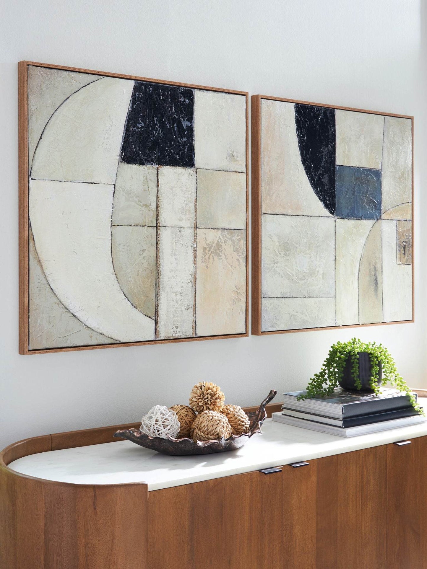 Bexlen - Tan / Taupe / Black - Wall Art Set (Set of 2) - Forward Furniture