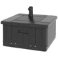 3-in-1 Outdoor Umbrella Base with Wheels and Handles, End Table, Flower Box Planter with Hole, 176 lbs. Capacity, Black