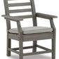 Visola - Arm Chair With Cushion (Set of 2) - Gray