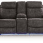 Brysonview - Double Reclining Loveseat With Console - Charcoal