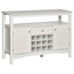 Buffet Bar Cabinet with 12-Bottle Wine Rack - White