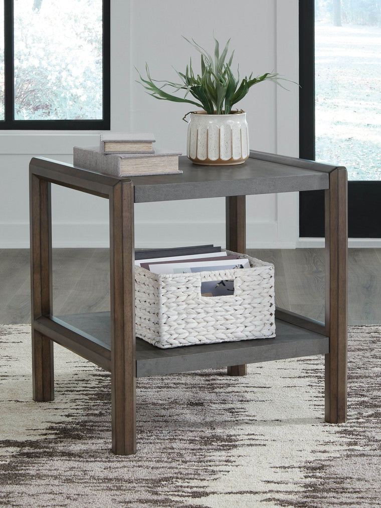 Kallenny - Brown / Gray - Rectangular End Table - Forward Furniture