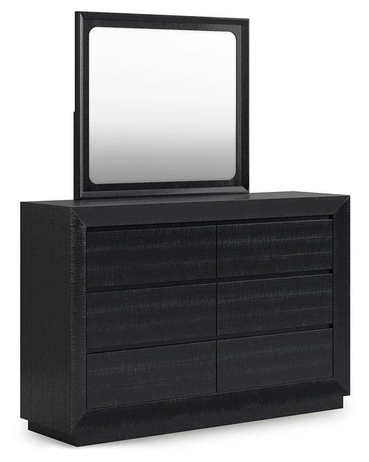 Londer - Black - Dresser And Mirror - Forward Furniture