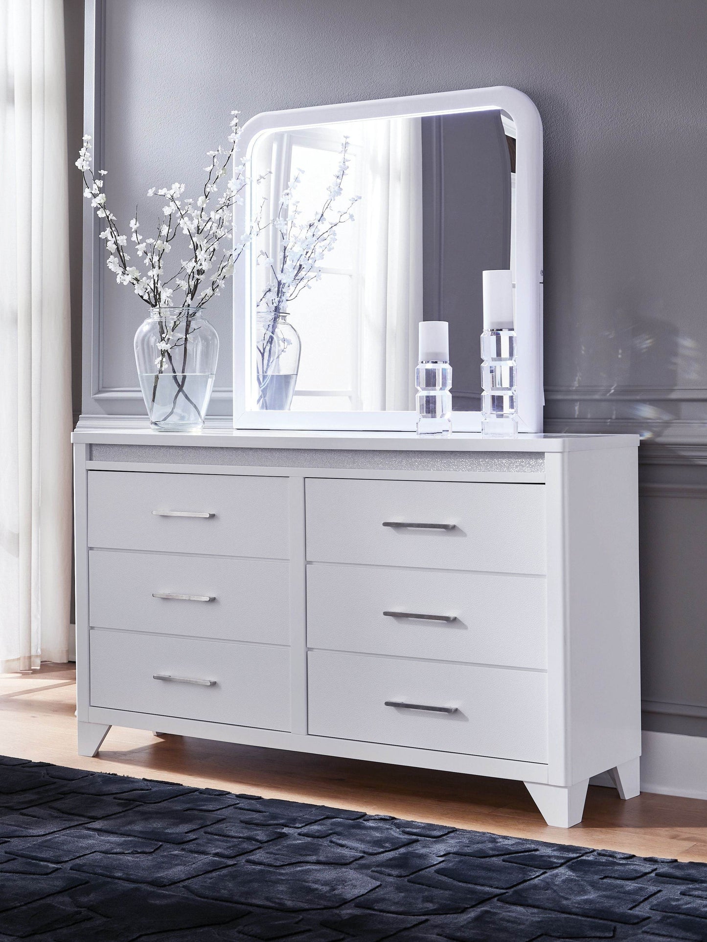 Jarlee - White - Dresser And Mirror - Forward Furniture
