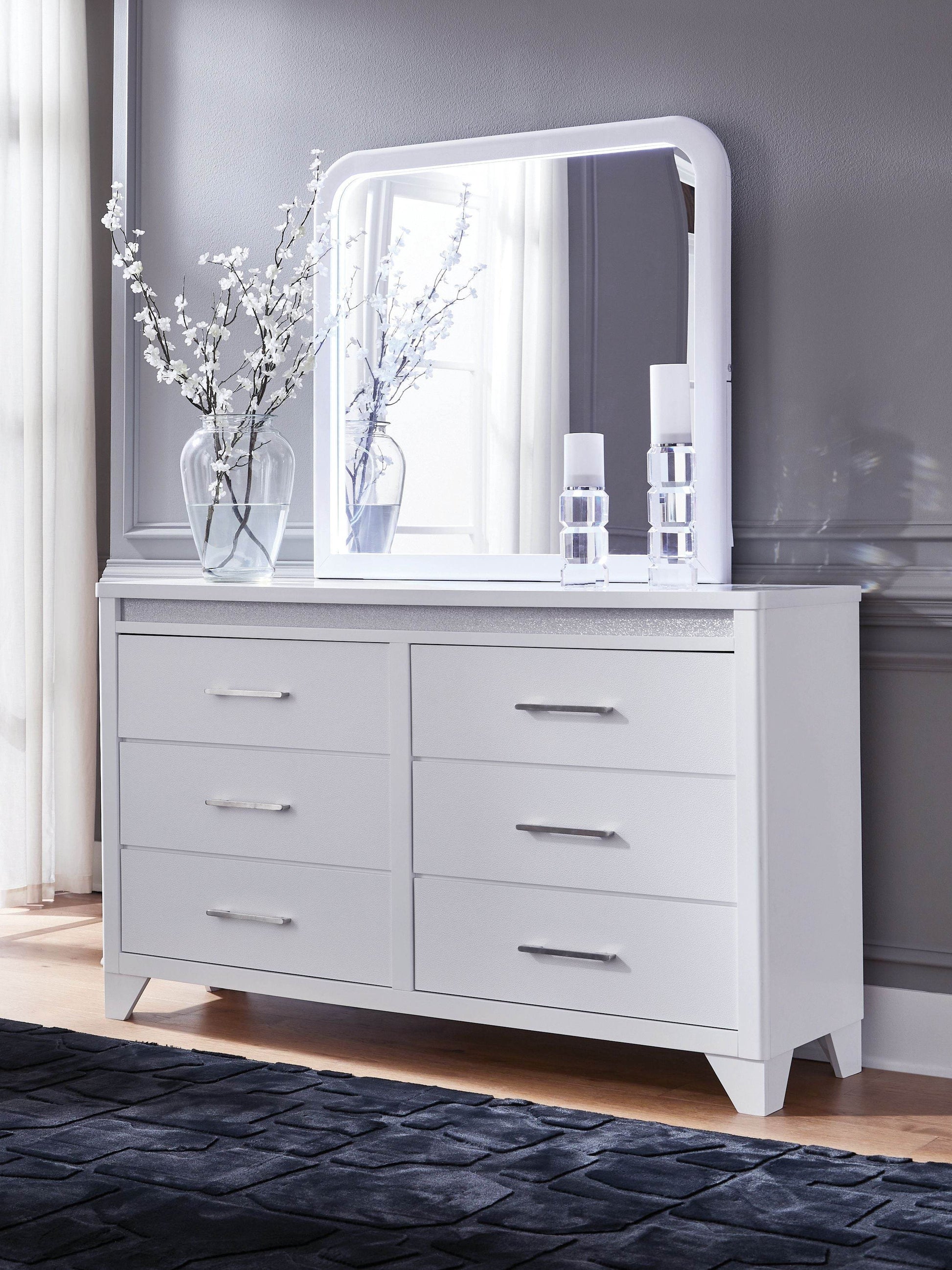 Jarlee - White - Dresser And Mirror - Forward Furniture