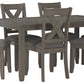 Caitbrook - Gray - Rect Drm Table Set (Set of 7)