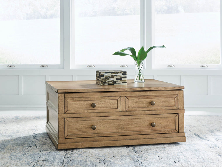 Sharlance - Light Brown - Lift Top Cocktail Table - Forward Furniture