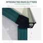 6' x 8' x 6.5' Polycarbonate Greenhouse, Walk-in Green House with Adjustable Roof Vent Galvanized Base Sliding Door Rain Gutter for Outdoor Garden Backyard, Green