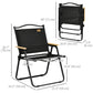 Camping Chair, Lightweight Folding Chair, Portable Armchair, Excellent for Festivals, Fishing, Black