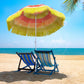 6FT Beach Umbrella Tilt Sunshade Height Adjustable Outdoor Market Patio Yard Crank Deck Sun Shade, Multi-color
