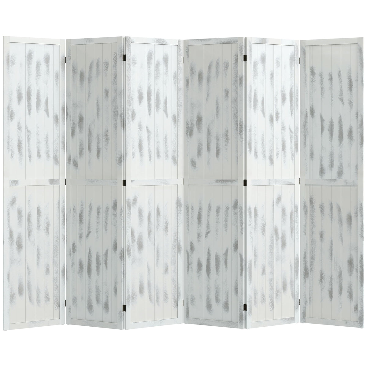 Screen Divider Room Divider Screen with Foldable Design for Indoor Bedroom Office 5.5' Rustic White