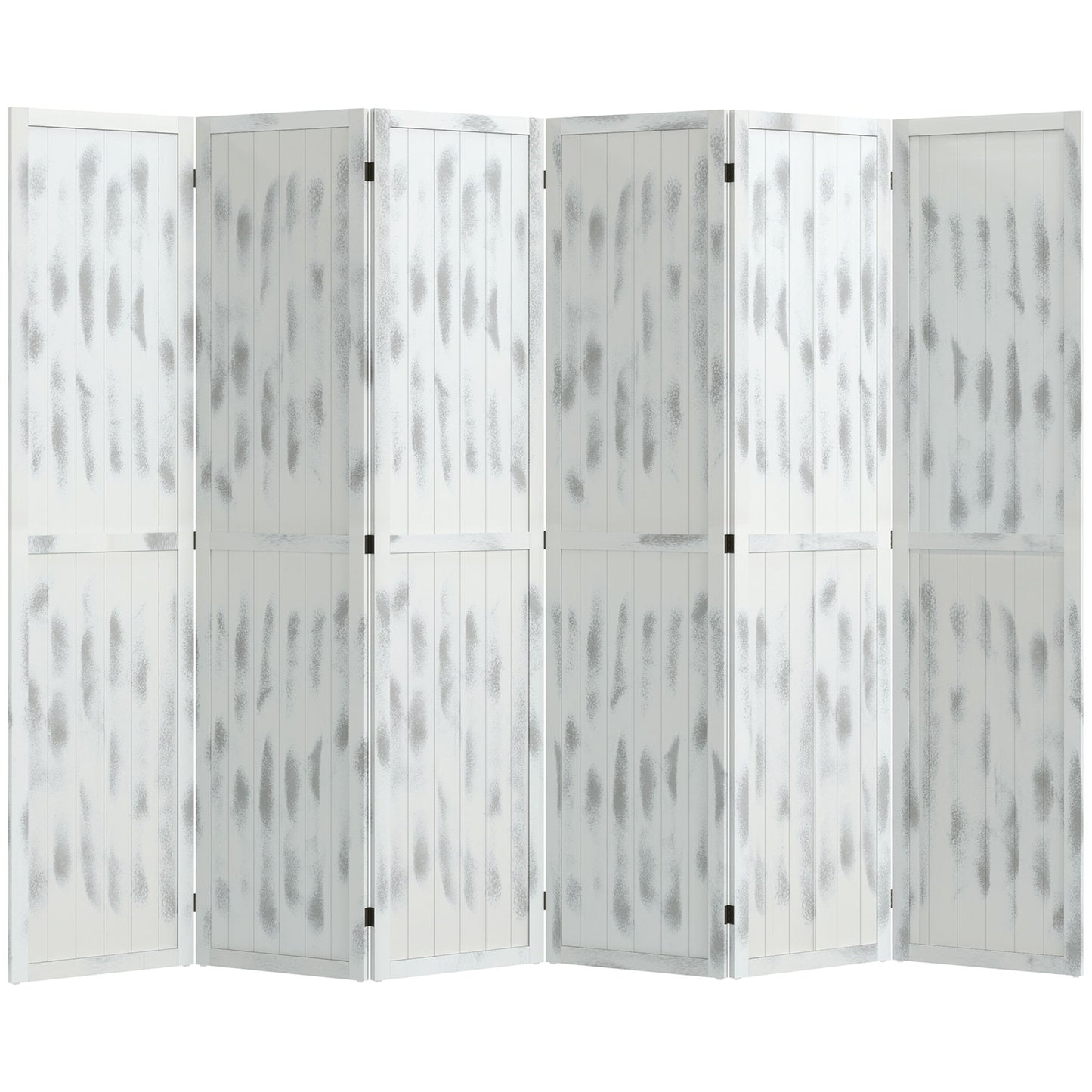 Screen Divider Room Divider Screen with Foldable Design for Indoor Bedroom Office 5.5' Rustic White