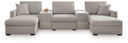 5 Pc. Double Chaise Sectional With Storage Consoles