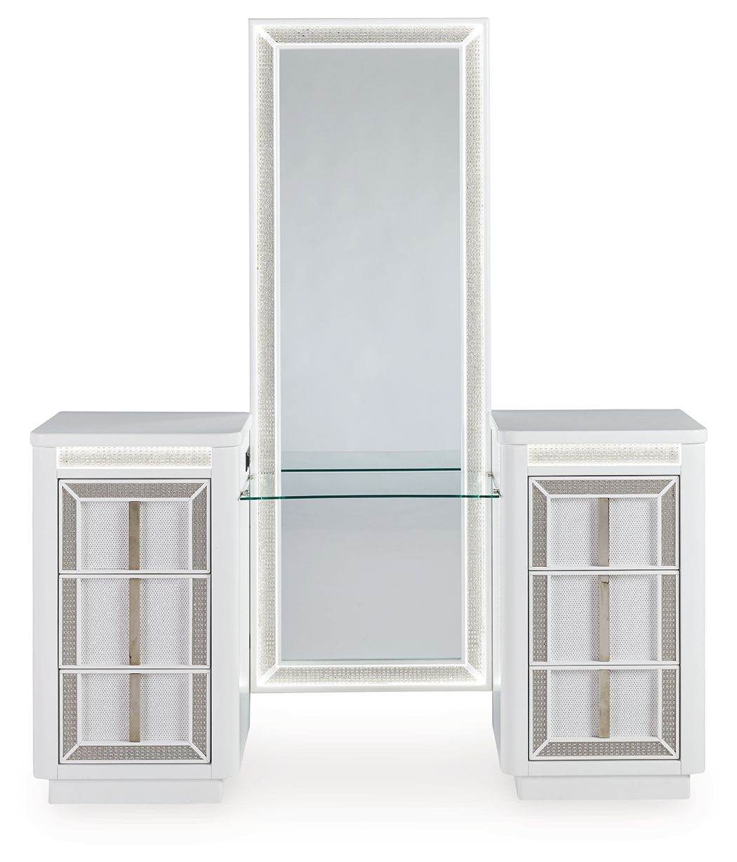 Chalanna - White - Vanity With Mirror - Forward Furniture