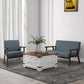 Modern Accent Chairs with Cushioned Seat, Upholstered Linen-Feel Armchair for Bedroom, Living Room, Dark Gray