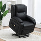 Lift Chair for Seniors, PU Leather Upholstered Electric Recliner Chair with Remote, Side Pockets, Quick Assembly, Black