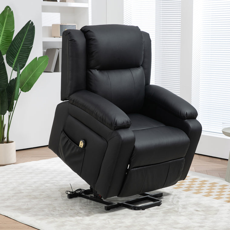 PU Leather Power Lift Recliner with Remote
