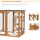 71"L Catio Outdoor Cat Enclosure, Indoor Cat Cage, Pet House, Small Animal Hutch for 1-2 Rabbit, Kitten, Kitty Crate Kennel w/ Waterproof Roof, Multi-Level Platforms, Orange