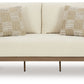 Serene Bay - Dark Brown / White - Loveseat With Cushion