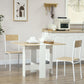 Drop Leaf Dining Table Wood Folding Table Multi-Use Side Table Dining Desk Space Saving Table, White/Oak