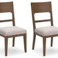 Cabalynn - Dining Uph Side Chair (Set of 2) - Oatmeal / Light Brown