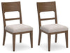 Cabalynn - Dining Uph Side Chair (Set of 2) - Oatmeal / Light Brown