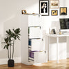 Lockable Filing Cabinet with 4 Fluted Drawers, File Cabinet with Adjustable Hanging Rails for A4 Letter Files, White