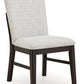 Neymorton - Light Gray / Brown - Dining Upholstered Side Chair (Set of 2)