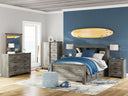 7 Pc. Bed, Dresser, Mirror, Dressing Chest