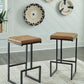 Strumford - Caramel / Black - Tall Uph Barstool (Set of 2)