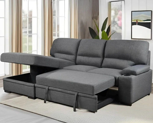 Porter Sleeper Sectional with Cup Holders