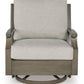 Rainier Ranch - Brown / Beige - Swivel Glider Chair With Cushion