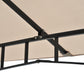 10' x 10' Double Tier Garden Gazebo Canopy Outdoor Sunshade Tent Water-Resistant Anti-UV Roof with Metal Frame and Mesh Sidewalls, Beige
