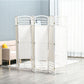 6 Panel Room Divider, 5.6 ft Tall Folding Privacy Screen, Wave Fiber Freestanding Partition Wall Divider for Home Office, White