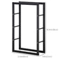 23.6" x 9.8" x 39.4" Firewood Rack Outdoor, Log Holder Fireplace Storage Rack with Handles and 220 lbs. Weight Capacity, Black