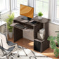 Computer Desk with Keyboard Tray and Drawer - Grey