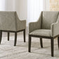 Burkhaus - Beige / Dark Brown - Dining Uph Arm Chair (Set of 2)