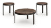 Horizon Hills - Occasional Table Set (Set of 3) - Brown / Black