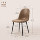 Retro Dining Table Chairs Set of 4, PU Leather Upholstered Kitchen Table Chairs for Living Room, Bedroom