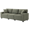 3-Seater Sofa with Storage Pockets - Green