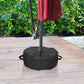 19" Round Patio Umbrella Base Weight Sand Bag Weather Resistant Garden Parasol Weight Base Stand Holder Weights w/ Scoop Up 88lbs Black
