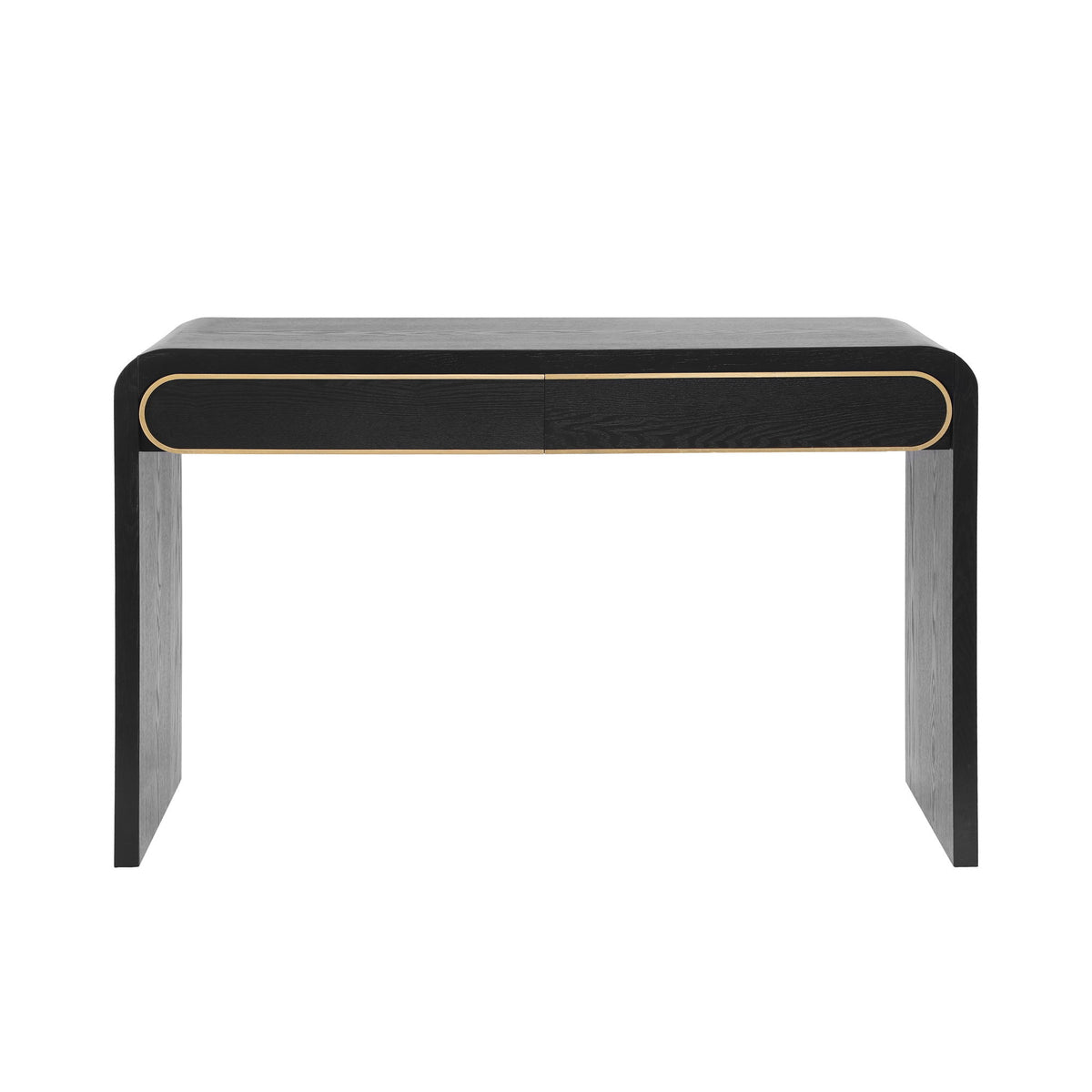 Narrow Entryway Accent Table with Storage Drawers, Wood Console Table Ideal for Living Room, Hallway, 47'' L x 15'' W x 30'' H, Black
