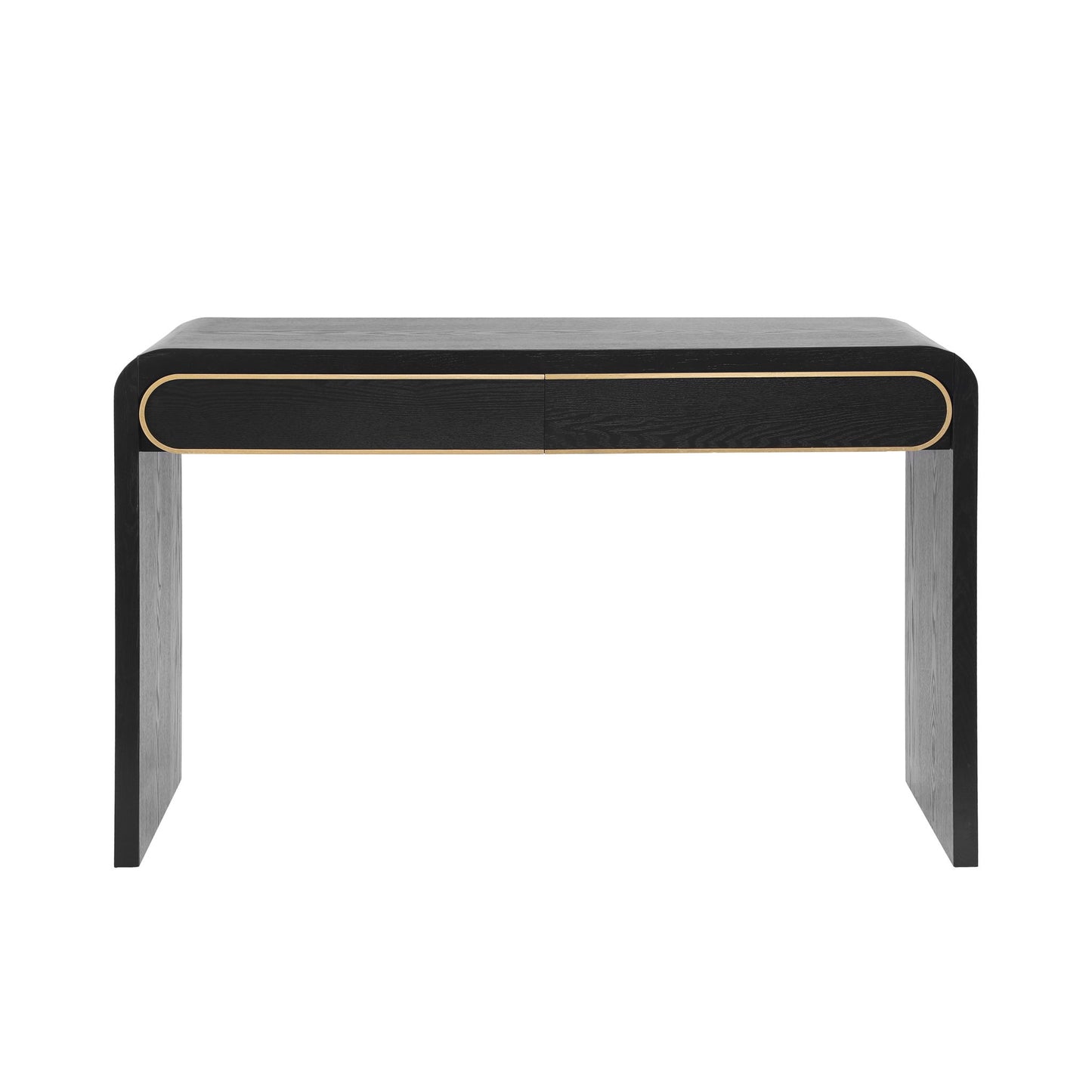 Narrow Entryway Accent Table with Storage Drawers, Wood Console Table Ideal for Living Room, Hallway, 47'' L x 15'' W x 30'' H, Black