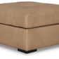 Bandon - Toffee - Oversized Accent Ottoman - Leather Match