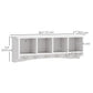 Coat Rack Wall Mount with Shelf, 28" Wall Coat Rack with 5 Hooks and 4 Compartments for Living Room, Entryway, White