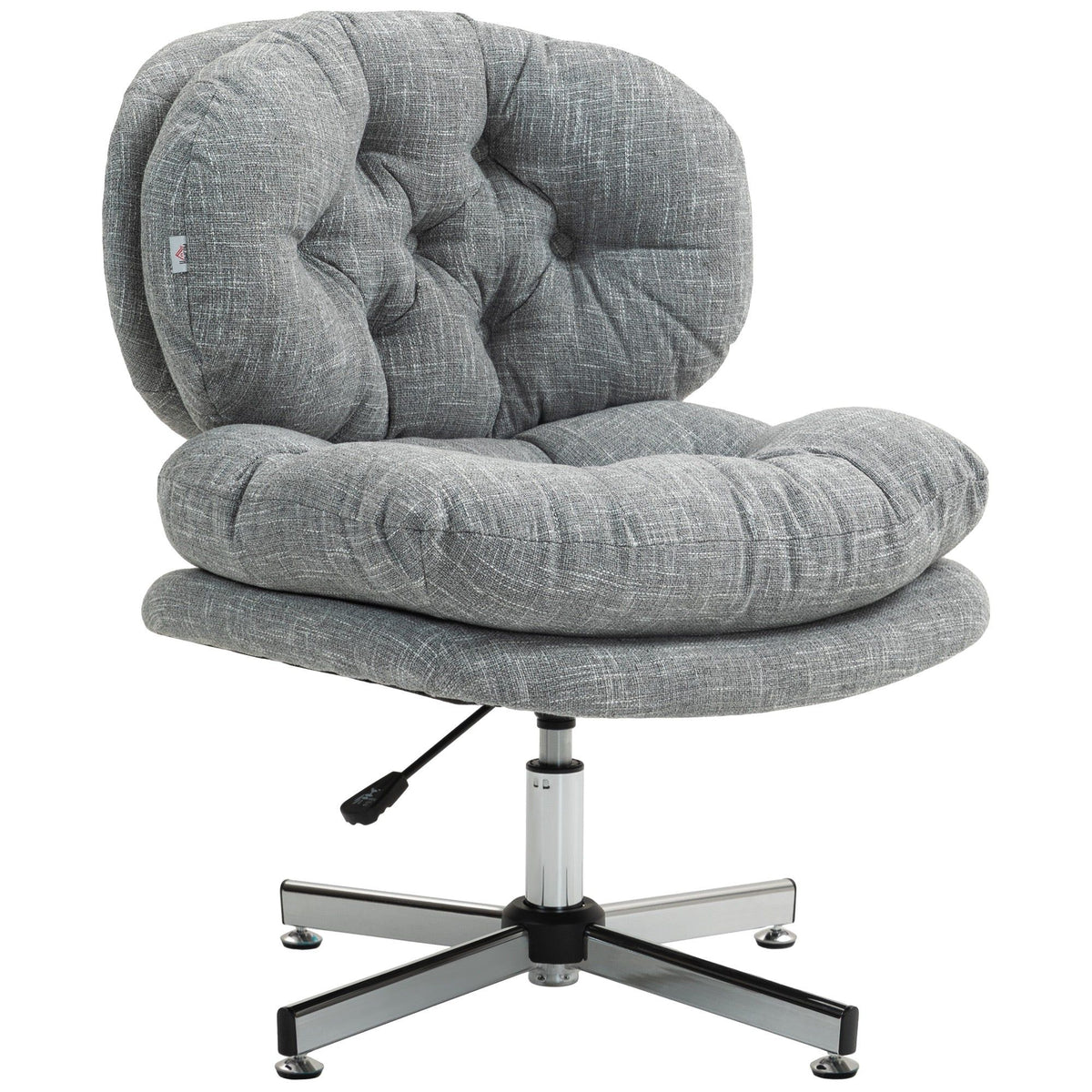Armless Office Chair with Adjustable Height - Grey