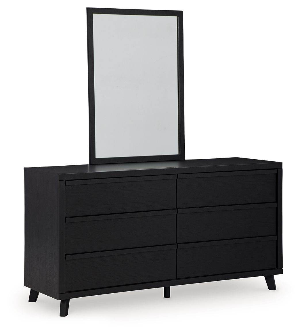 Danziar - Black - Dresser And Mirror - Forward Furniture